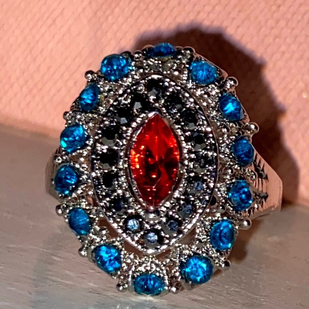 Multi color ring size 8 appx